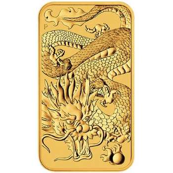 1 oz 2022 Australian Rectangular Dragon Gold Bullion Coin