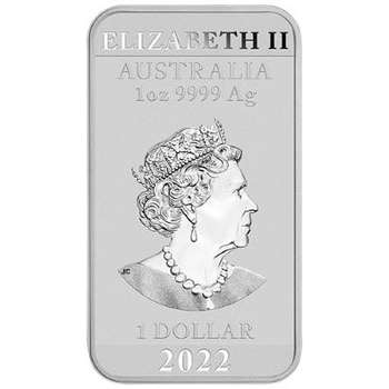 1 oz 2022 Australian Rectangular Dragon Silver Bullion Coin