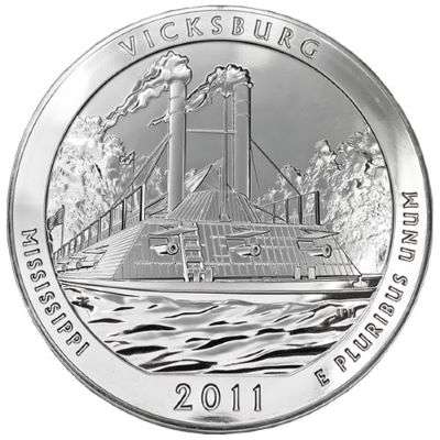 5 oz  2011 ATB Vicksburg Silver Bullion Coin