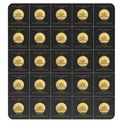 2022 Royal Canadian Mint MapleGram 25 Gold Pack (25 x 1 gram Gold Maple Leafs)