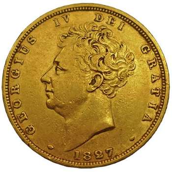 1827 Great Britain King George IV Sovereign