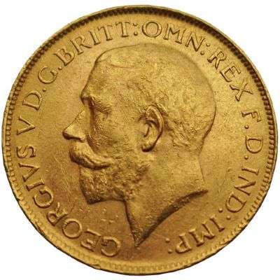1918 Perth King George V St George Sovereign Gold Coin