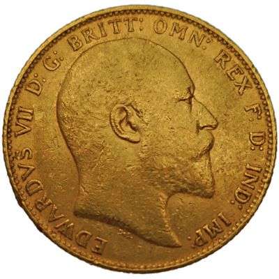 1902 Great Britain King Edward VII St George Sovereign Gold Coin