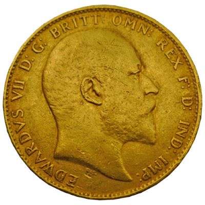1904 Great Britain King Edward VII St George Sovereign Gold Coin
