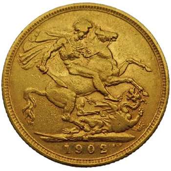 1902 Melbourne King Edward VII St George Sovereign Gold Coin