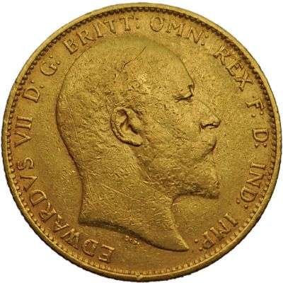 1902 Melbourne King Edward VII St George Sovereign Gold Coin