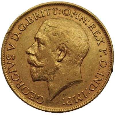 1912 Great Britain King George V St George Sovereign Gold Coin