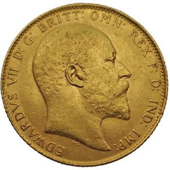 1906 Great Britain King Edward VII St George Sovereign Gold Coin