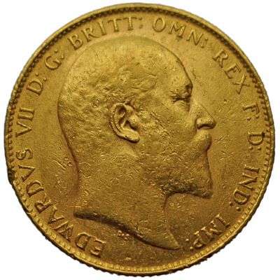 1910 Perth King Edward VII St George Sovereign Gold Coin