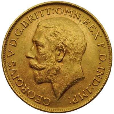 1917 Perth King George V St George Sovereign Gold Coin
