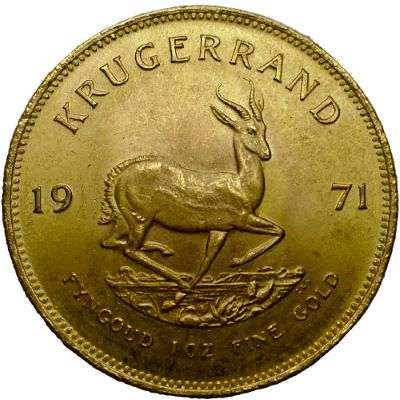 1 oz 1971 South Africa Krugerrand Gold Coin