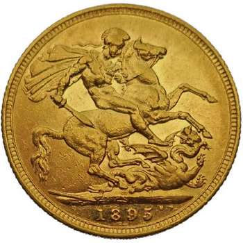 1895 Sydney Queen Victoria Veil Head Sovereign Gold Coin