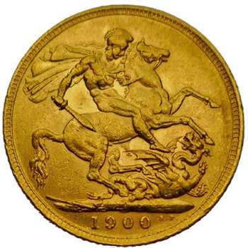 1900 Great Britain Queen Victoria Veil Head Sovereign Gold Coin