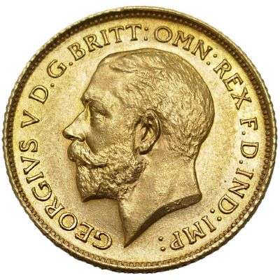 1911 S Australia King George V Half Sovereign Gold Coin