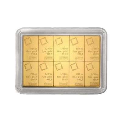 1 oz (10 x 1/10 oz) Valcambi CombiBar Gold Bullion Bar