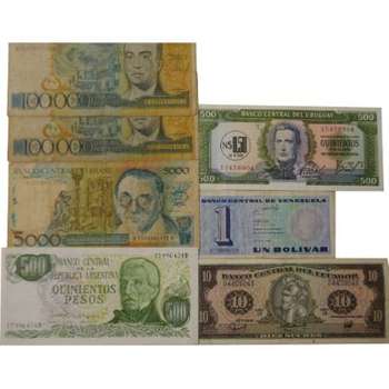 South American Banknote Bulk Lot