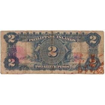 1906 Philippines 2 Silver Pesos Banknote