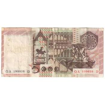 1979 Bank of Italy 5000 Lire Banknote