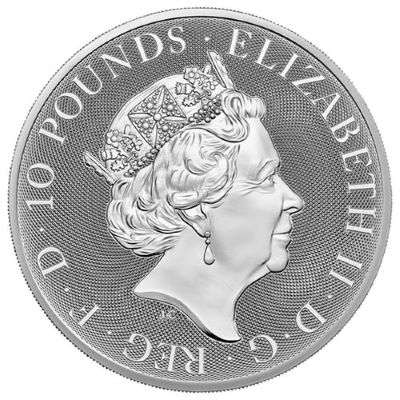 10 oz 2022 Great Britain Royal Arms Silver Bullion Coin - QEII
