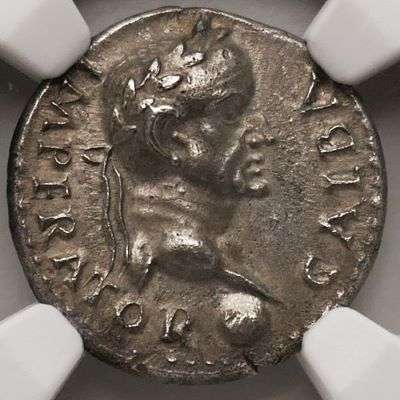 68-69 AD Ancient Rome Imperial - Galba - Silver Denarius NGC CH AU