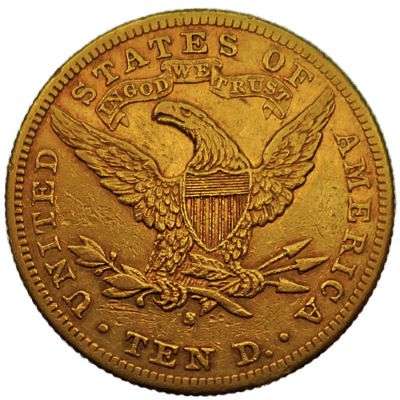 1895 USA Liberty Head Ten Dollar Gold Coin
