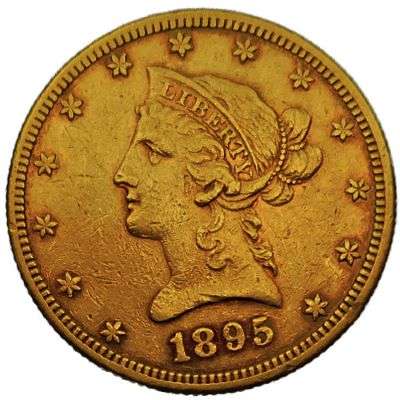1895 USA Liberty Head Ten Dollar Gold Coin