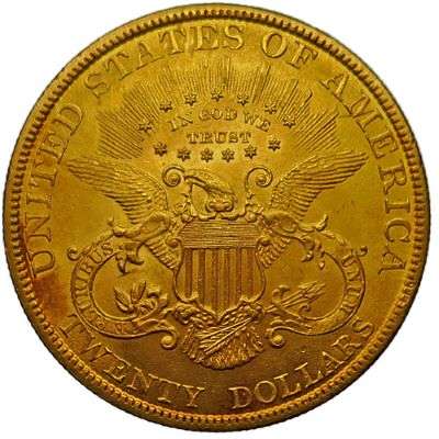 1895 USA Liberty Head Twenty Dollar Gold Coin