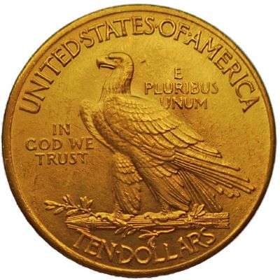 1915 USA Indian Head Ten Dollar Gold Coin