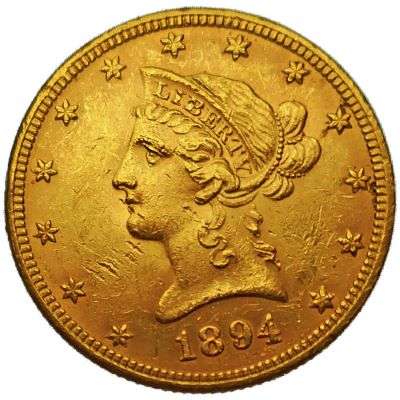 1894 USA Liberty Head Ten Dollar Gold Coin