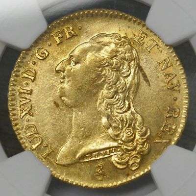 1786 A France Louis XVI 2 d'or Gold Coin - NGC MS 62