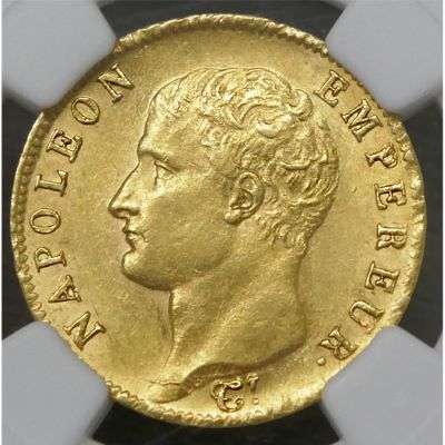 1806 A France Napoleon I Bare head  20 Francs Gold Coin - NGC MS 61