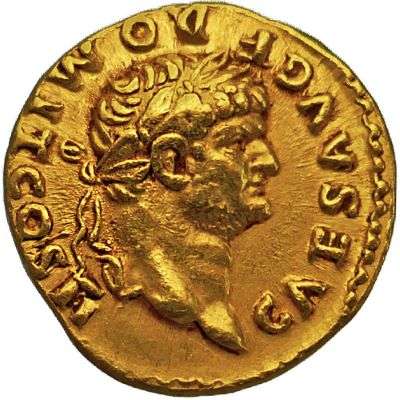 81-96 AD Ancient Rome Imperial - Domitian as Caesar - Gold Aureus