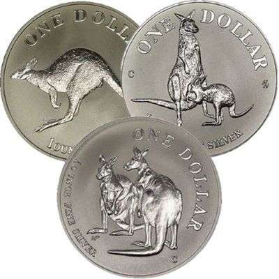 1 oz RAM $1 Silver Kangaroo Frosted Coin - Mixed Dates