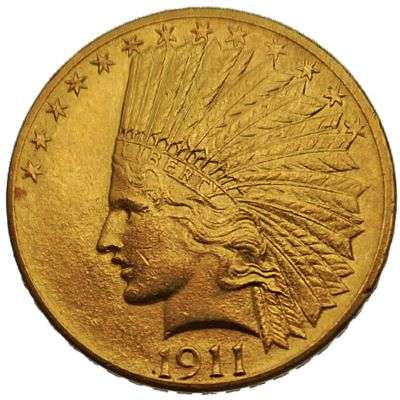 1911 USA Indian Head Ten Dollar Gold Coin