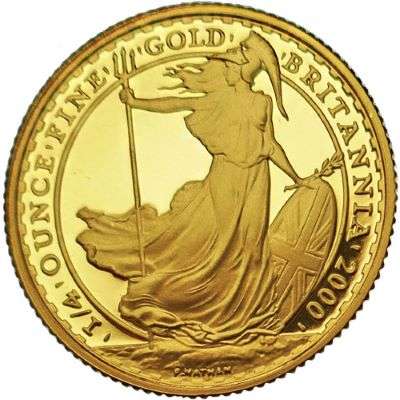 1/4 oz 2000 Great Britain Britannia Gold Bullion Coin - Proof Strike