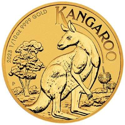 1/10 oz 2023 Australian Kangaroo Gold Bullion Coin - QEII