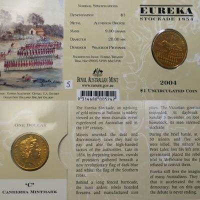 2004 C Australia Eureka Stockade One Dollar Uncirculated