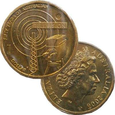 2006 B 50 Years of Australian Television One Dollar Coin
