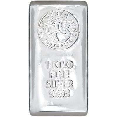 1 kg Perth Mint Silver Bullion Cast Bar - New Type
