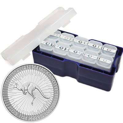 1 oz 2023 Australian Kangaroo Silver Bullion Coin - QEII - 250 oz Monster box