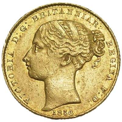 1856 Australia Queen Victoria Sydney Mint Type I Sovereign Gold Coin