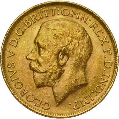 1918 M Australia King George V St George Sovereign Gold Coin