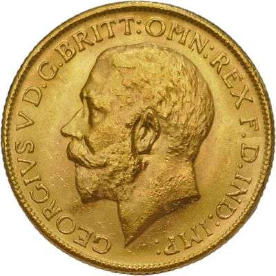 1912 M Australia King George V St George Sovereign Gold Coin