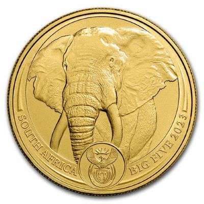 1 oz 2023 South Africa Big Five Elephant Gold Bullion Coin