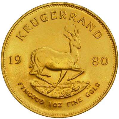 1 oz 1980 South Africa Krugerrand Gold Coin