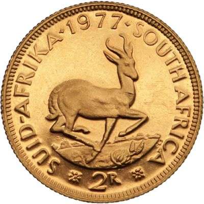 1977 South Africa 2 Rand Gold Bullion Coin