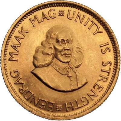 1967 South Africa 2 Rand Gold Bullion Coin