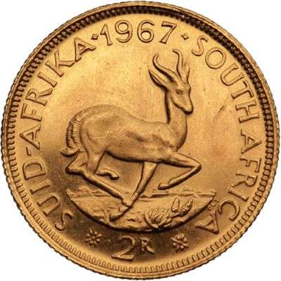 1967 South Africa 2 Rand Gold Bullion Coin