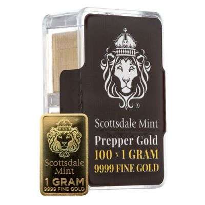 100 g (100 x 1g) Scottsdale Prepper Gold Bullion Minted Bar