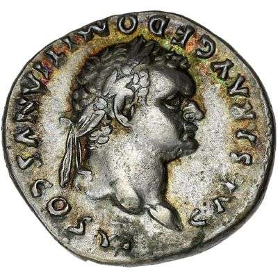 79 AD Ancient Rome Imperial - Domitian - Silver Denarius
